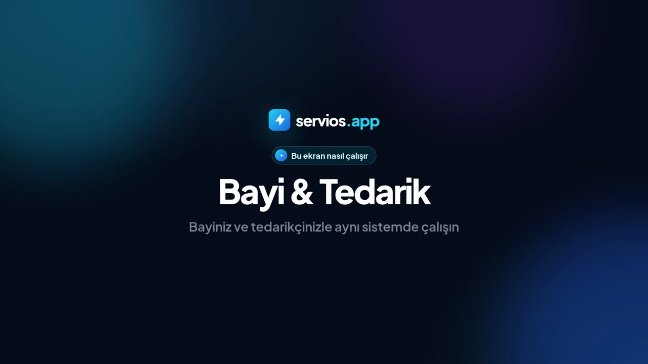 Bayi ve tedarik
