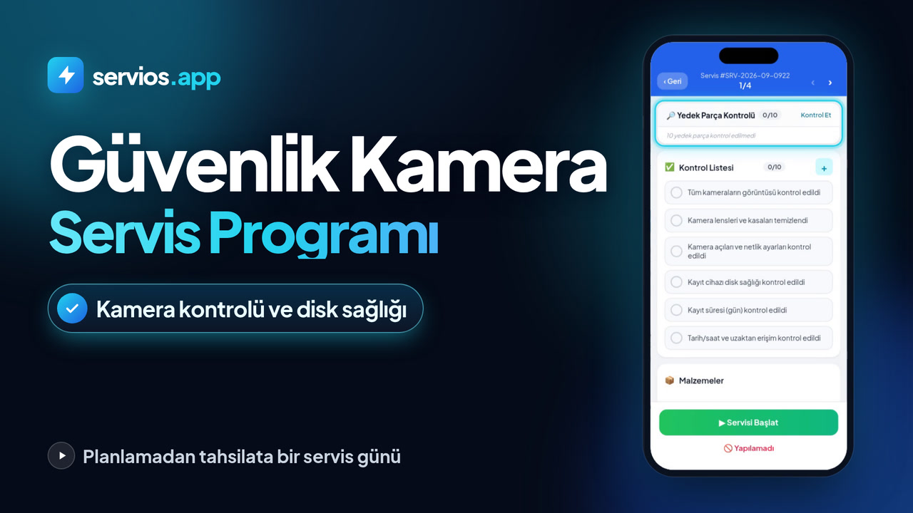 Güvenlik Kamera ve Alarm Servis Programı