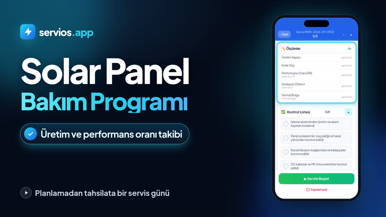 Solar Panel Bakım Programı