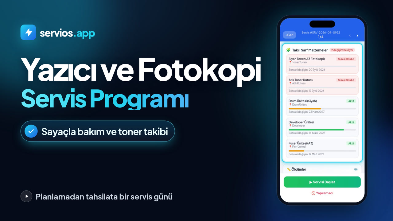 Yazıcı ve Fotokopi Servis Programı